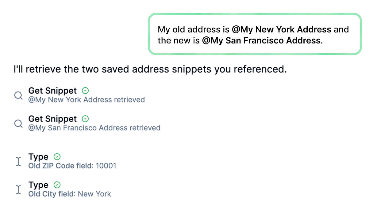 Reusable Data Snippets