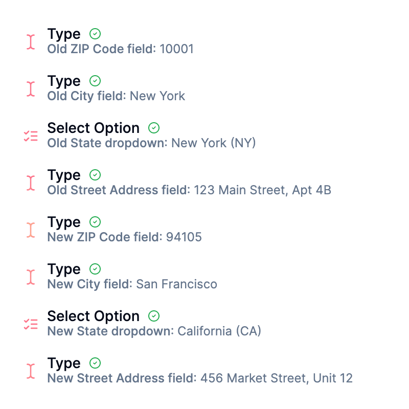 Visible trace and control